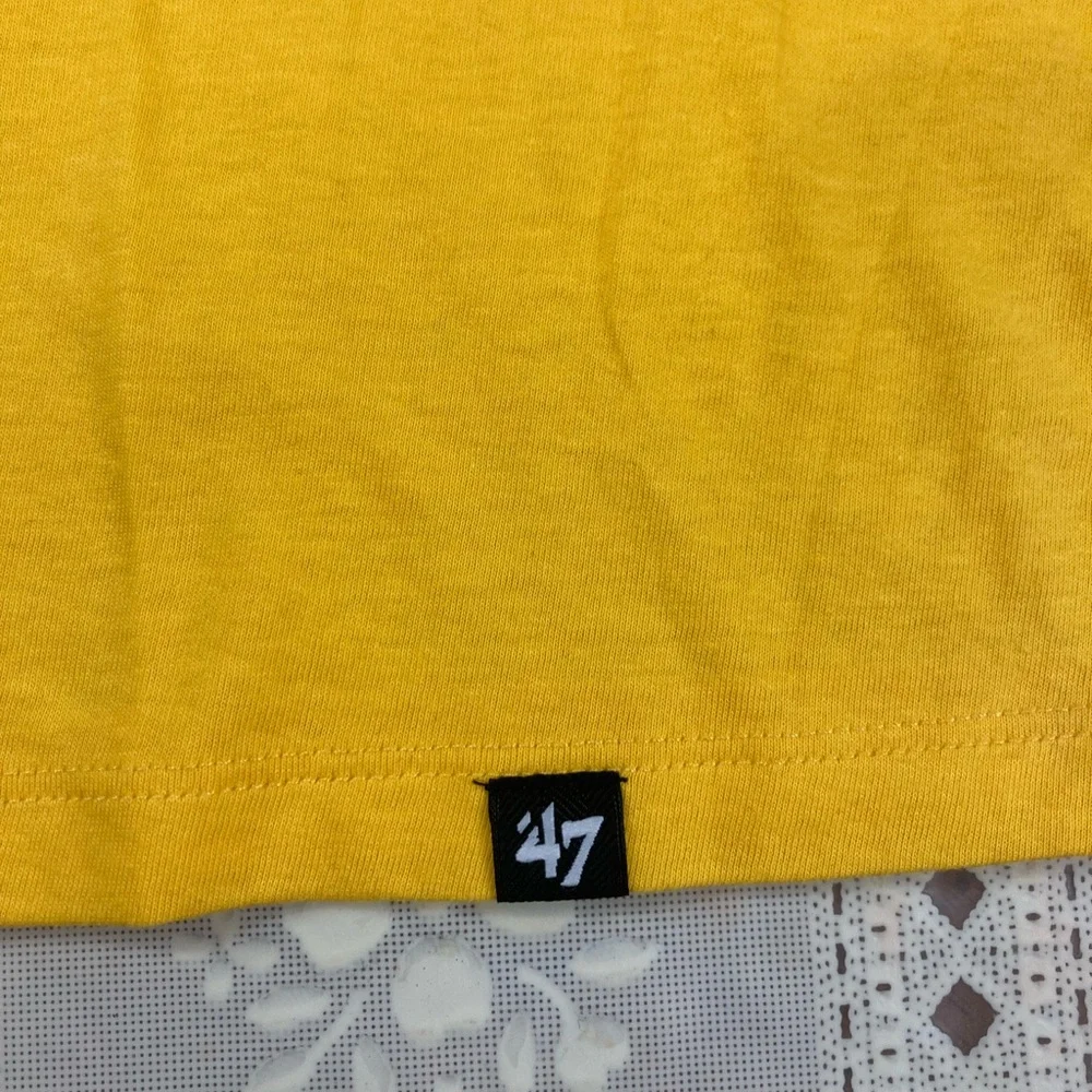47  Yellow and Black Pittsburgh Steelers Short Sleeve Tee Size Medium - Picture 4 of 12